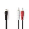 CAVO SDOPPIATORE NEDIS CAGP24020BK02 RCA 2x RCA maschio - RCA femmina 0.2 m  Nero